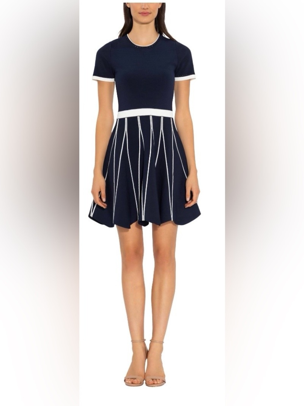 Shoshanna Tinsley Piped Knit Dress